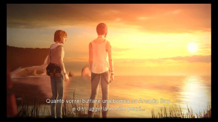 Max e Chloe con vista sulla baia.